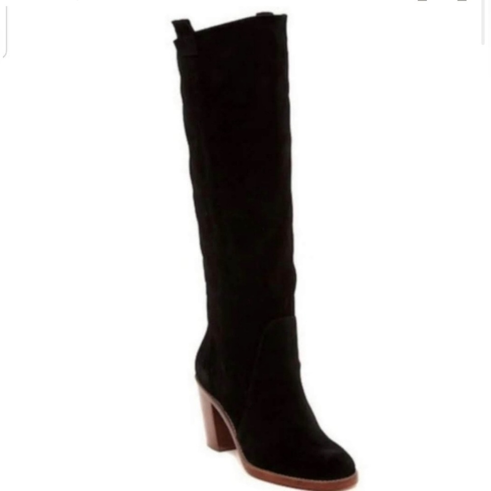 Anthropologie 
Matt Bernson suede black knee high boots